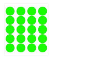 Etiqueta Controle Adesiva Bolinha Verde Fluorescente 6mm Rolo C/1000 Etiquetas