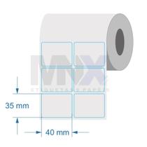 Etiqueta Couchê 40x35 2 Colunas 1 Rolo 1050 Uni 20m