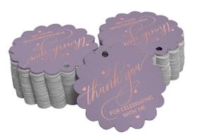 Etiqueta de Garrafa de Aniversário "Obrigado por Celebrar Comigo" com Foil - Inkdotpot