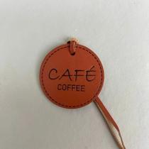 Etiqueta de Identificação Couro PU - Café