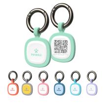 Etiqueta de identificação para animais de estimação com código QR Pawaii Silent Silicone Dog, 1 pacote verde