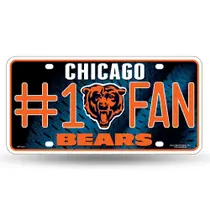 Etiqueta de matrícula Rico Industries NFL 1 Fan Chicago Bears Etiqueta de matrícula Rico Industries NFL 1 Fan Chicago Bears