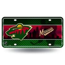 Etiqueta de matrícula Rico Industries NHL Minnesota Wild Metal Etiqueta de matrícula Rico Industries NHL Minnesota Wild Metal