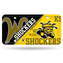 Etiqueta de metal da placa de licença NCAA Wichita State Shockers