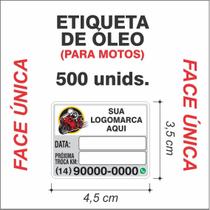 Etiqueta De Óleo Para Motos - 500 Unids. Vinil