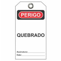 Etiqueta de perigo flexivel / descr.: quebrado