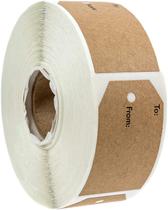 Etiqueta de presente SBLABELS 1,15 x 2 cm Natural Brown Kraft