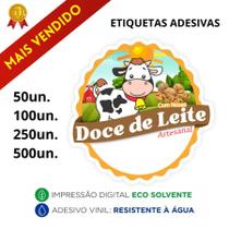 Etiqueta DOCE DE LEITE COM NOZES impressão digital rótulo adesivo personalizado 8.5x8.5cm Etiqueta DOCE DE LEITE COM NOZES impressão digital rótulo adesivo personalizado 8.5x8.5cm