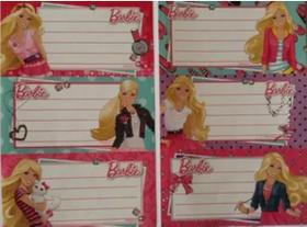 Etiqueta Escolar Adesiva Personalizada C/18 Unidades Barbie - Foroni