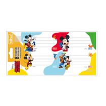 Etiqueta Escolar Mickey Mouse 8 Etiquetas Disney Tilibra