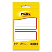 Etiqueta Escolar OP-5380 53x80mm 10 Unidades Pimaco Pautada Etiqueta Escolar OP-5380 53x80mm 10 Unidades Pimaco Pautada