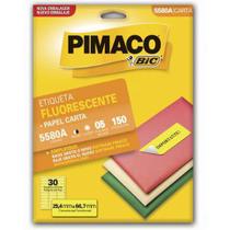 Etiqueta Fluorescente 5580A Amarelo 5 Fls Pimaco