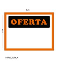 Etiqueta Grande Oferta Reutilizável em PVC 24,0 x 18,0cm Pacote c/ 10 - Laranja