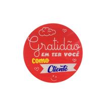 Etiqueta Gratidão em Ter Você com Cliente - 60 UN Rizzo Etiqueta Gratidão em Ter Você com Cliente - 60 UN Rizzo