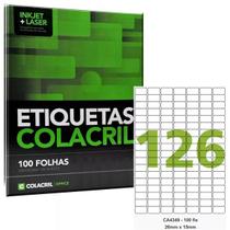 Etiqueta Impressora A4 26 X 15MM 100 FLS CA4349 Colacril