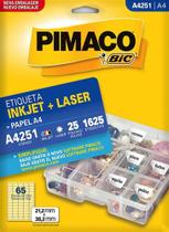 Etiqueta Ink-jet/laser A4251 21,2 x 38,2 Mm Com 1625 Etiquetas Pimaco Etiqueta Ink-jet/laser A4251 21,2 x 38,2 Mm Com 1625 Etiquetas Pimaco
