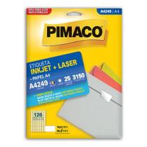 Etiqueta inkjet/laser A4249 com 25 folhas - Pimaco Etiqueta inkjet/laser A4249 com 25 folhas - Pimaco