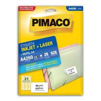 Etiqueta inkjet/laser A4260 com 25 folhas Pimaco