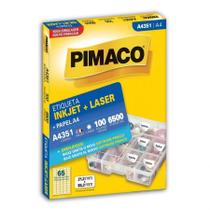 Etiqueta inkjet/laser A4351 com 100 folhas - Pimaco