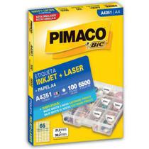 Etiqueta Inkjet/Laser A4351 Com 100 Folhas Pimaco