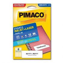 Etiqueta inkjet/laser A5Q3272 com 12 folhas - Pimaco