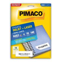 Etiqueta inkjet/laser carta 6082 com 10 folhas Pimaco