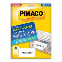 Etiqueta inkjet/laser carta 6083 com 10 folhas Pimaco