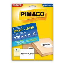 Etiqueta inkjet/laser carta 6095 com 10 folhas Pimaco