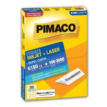 Etiqueta inkjet/laser carta 6180 com 100 folhas Pimaco