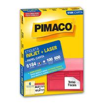 Etiqueta inkjet/laser carta 6184 com 100 folhas Pimaco
