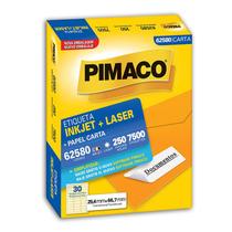 Etiqueta inkjet/laser carta 62580 com 250 folhas Pimaco