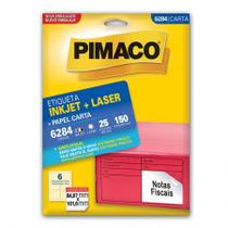 Etiqueta inkjet/laser carta 6284 com 25 folhas - Pimaco