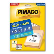 Etiqueta inkjet/laser carta 6286 com 25 folhas Pimaco