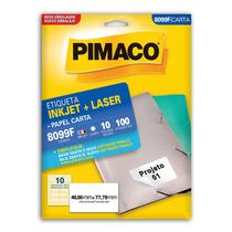 Etiqueta inkjet/laser carta 8099F com 10 folhas Pimaco