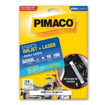 Etiqueta inkjet/laser carta 8099L com 10 folhas Pimaco