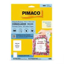 Etiqueta inkjet/laser para congelador e freezer 4085 com 10 folhas - Pimaco