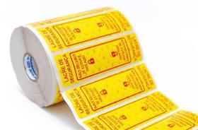 Etiqueta Lacre De Segurança Para Embalagens De Lanches Amarelo 100x30 mm - CLICKWEB