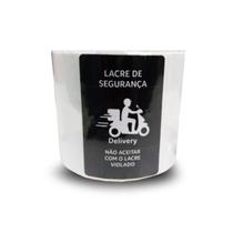 Etiqueta Lacre De Segurança Preto Delivery Encomendas Lanche - Macrozao