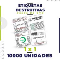 Etiqueta Lacre Destrutiva de Garantia Casca de Ovo 1x1 Etiqueta Lacre Destrutiva de Garantia Casca de Ovo 1x1