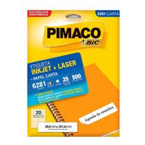 Etiqueta - laser & inkjet - 25,4x101,6 - 500 etiquetas - pimaco 6281