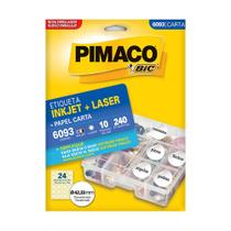 Etiqueta - laser & inkjet - 42,33mm - 240 etiquetas - pimaco 6093