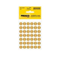 Etiqueta Lisa Redonda 12MM com 210 Bolinhas Ouro Pimaco