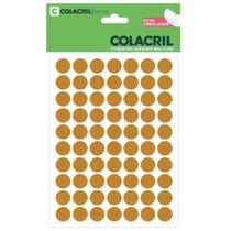 Etiqueta manual redonda n13 420 un dourado Colacril