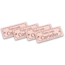 Etiqueta material sintético 3.5x1.5 Cm Feito Com Carinho Nude 30 Unid Etiqueta material sintético 3.5x1.5 Cm Feito Com Carinho Nude 30 Unid