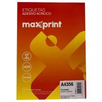 Etiqueta Maxprint A4 356 100g 25,4 X 63,5 Max 33 Etiquetas Fl Etiqueta Maxprint A4 356 100g 25,4 X 63,5 Max 33 Etiquetas Fl