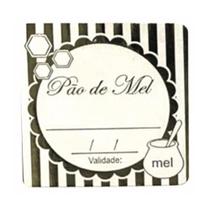 Etiqueta pão de mel quadrado ouro 2499 com 50 unidades Ideia Etiqueta pão de mel quadrado ouro 2499 com 50 unidades Ideia