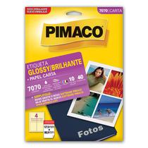 Etiqueta papel glossy 7070 com 10 folhas Pimaco