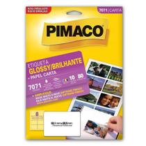 Etiqueta papel glossy 7071 - com 10 folhas - Pimaco Etiqueta papel glossy 7071 - com 10 folhas - Pimaco