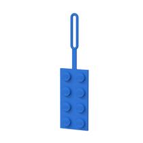 Etiqueta para bagagem IQ LEGO 2x4 azul em silicone 18x6 cm Etiqueta para bagagem IQ LEGO 2x4 azul em silicone 18x6 cm
