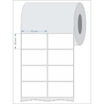 Etiqueta para Código de Barras Couché 50X30MM 2 Carreiras Rolo com 1900